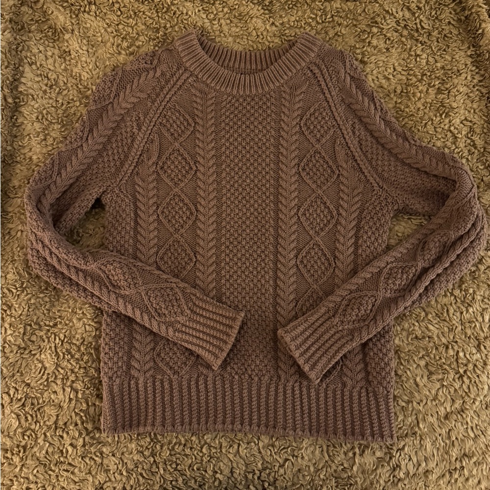 LL Bean cotton cable neck sweater